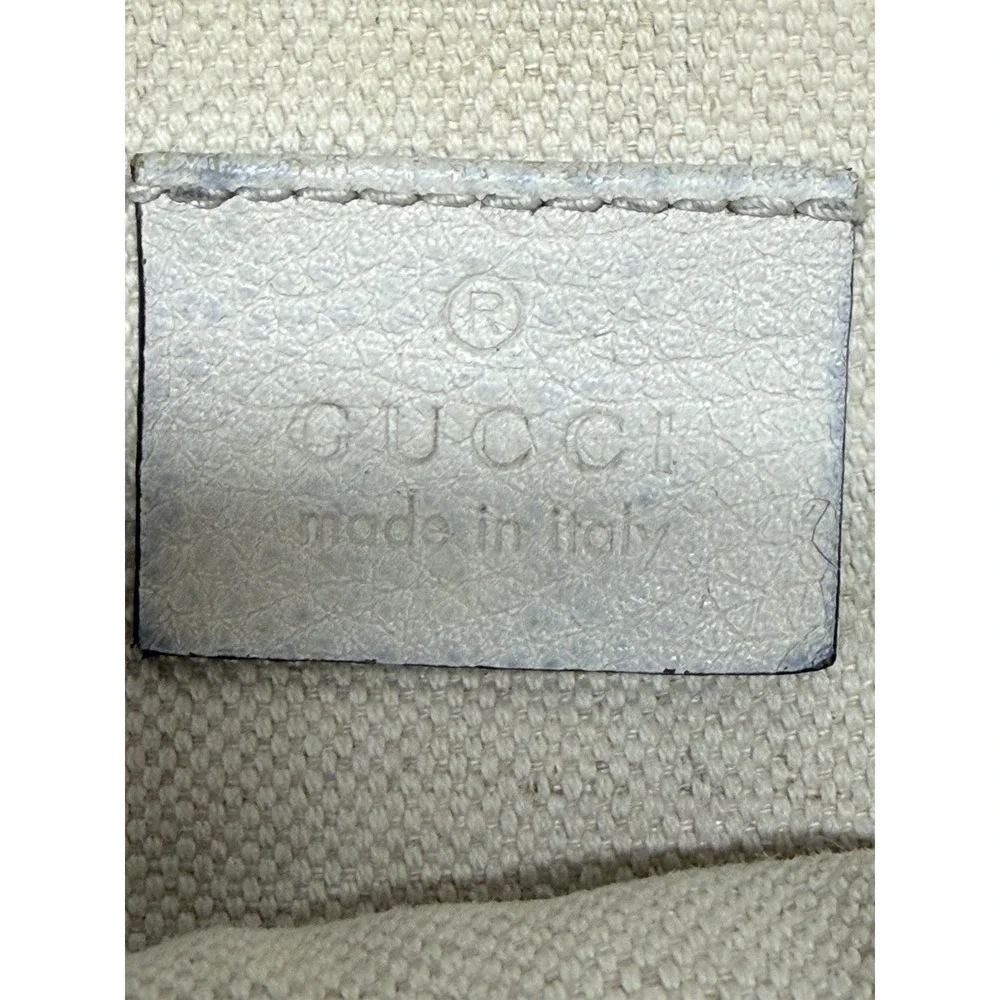 Gucci Logo Belt Bag White Leather Web Stripe Waist Crossbody Fanny Pack COA - Picture 14 of 15